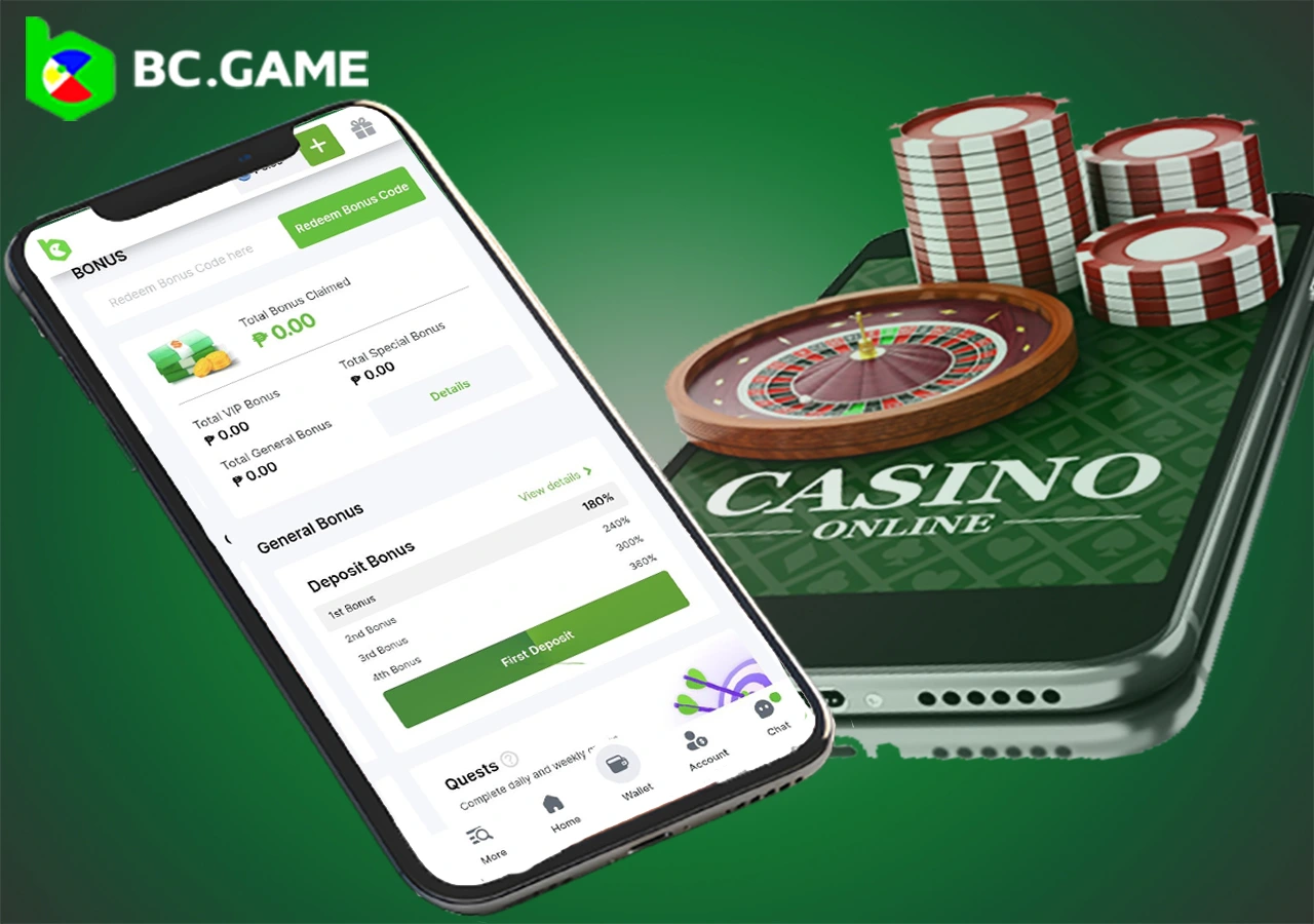 Starting bonus for new users of Bc Game app