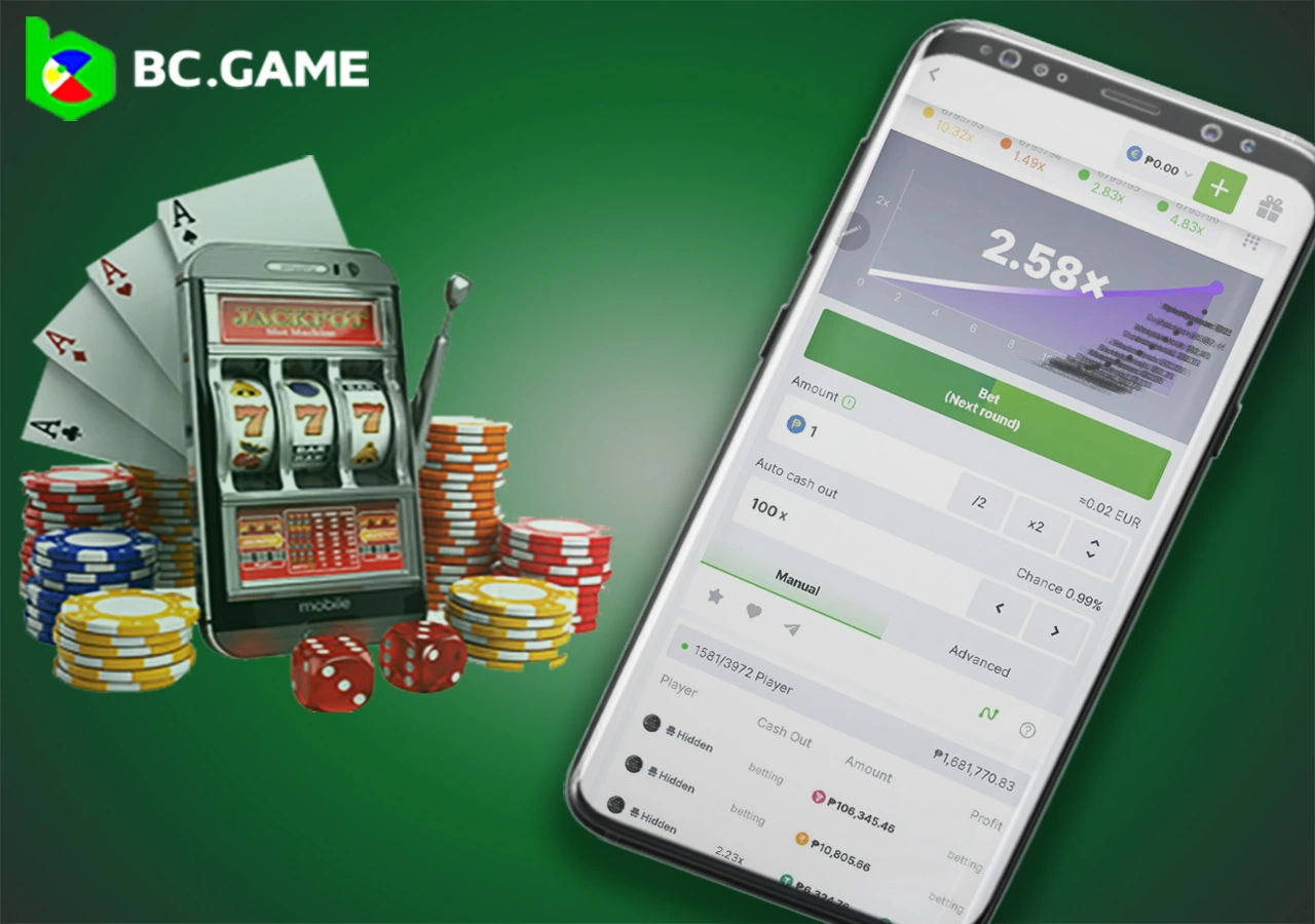 Popular casino games in one mobile app